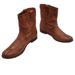 Frye Women's Anna Brown Leather Ankle Boots, Barely Used, Size 11 w-box